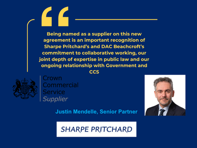 Sharpe Pritchard win the CCS panel for Central Government